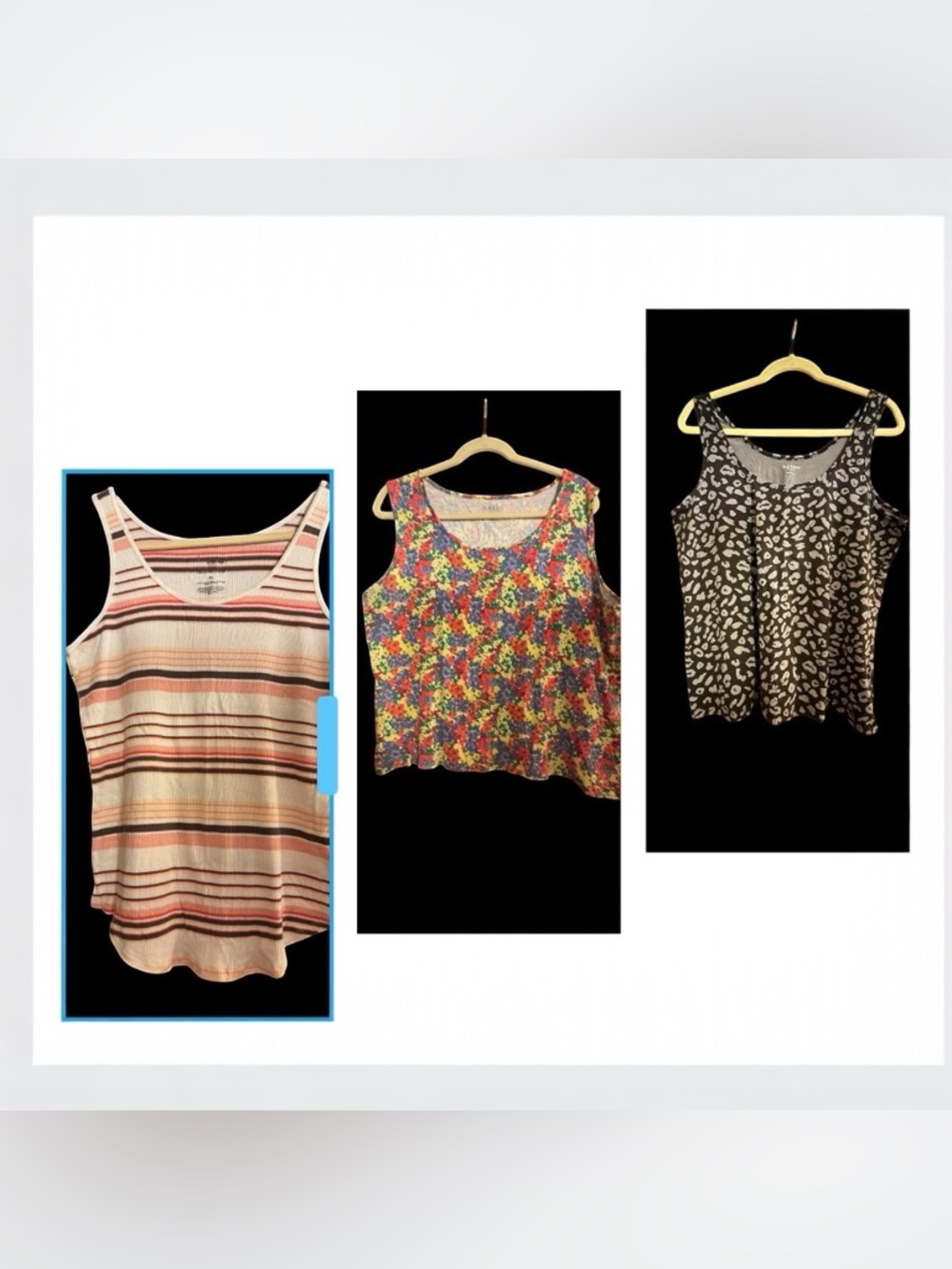 Lot of 3 XL women’s tank tops. Old Navy, Sonoma & white Stag pre-owned.